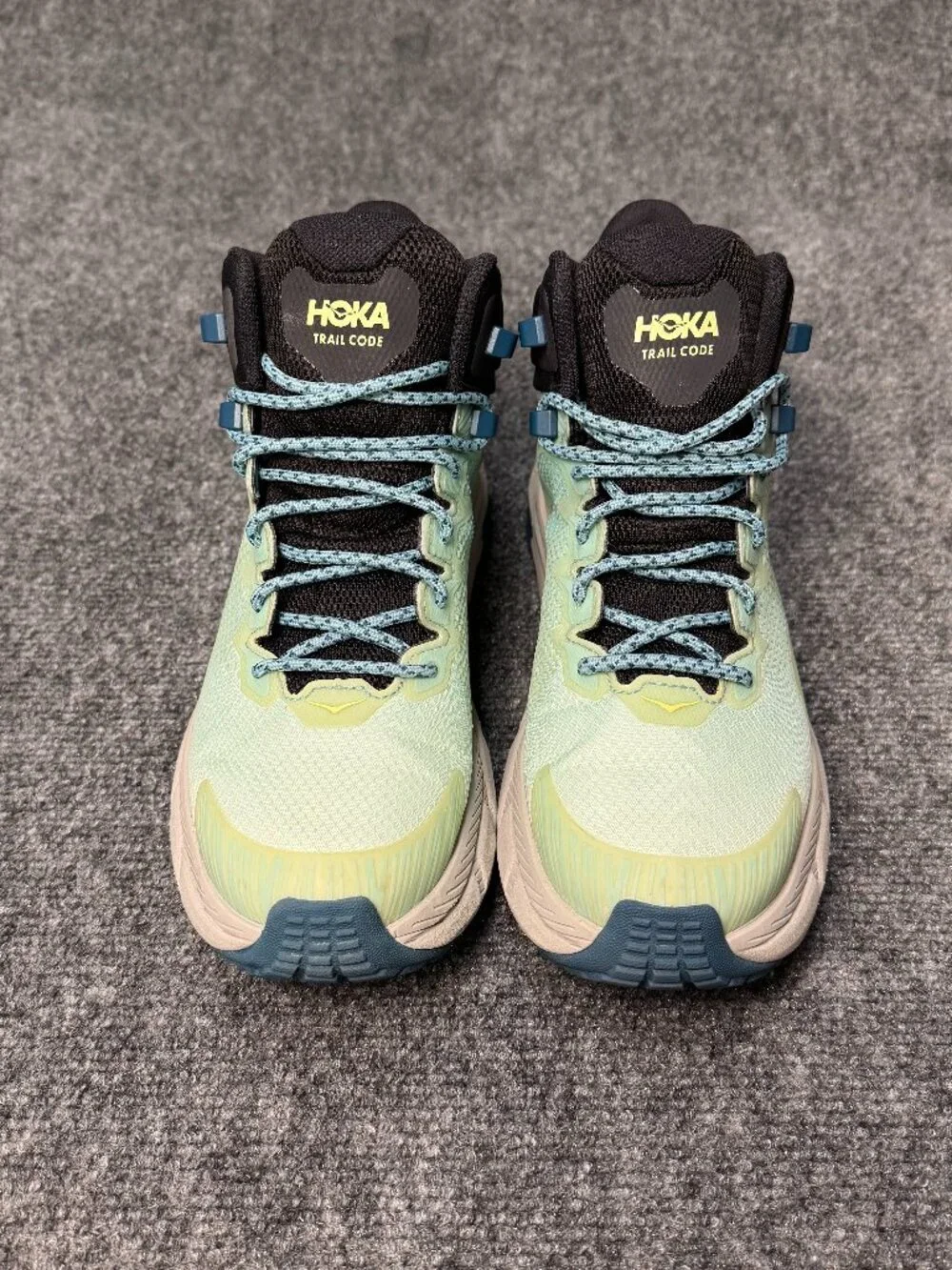 HOKA Trail Code GTX Blue Glass Coastal Hiking Boots Women’s 7 Waterproof